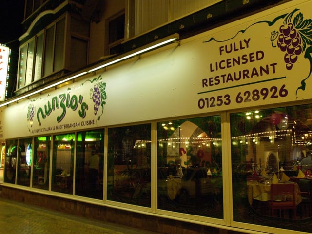Nunzio's Restaurant, Queen St, Blackpool. A popular place as the 90s turned in the 00s