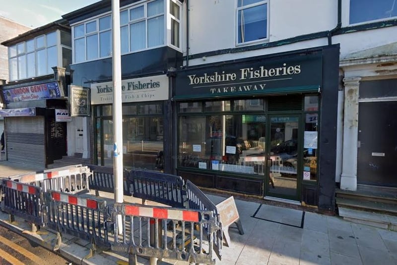 Yorkshire Fisheries | 14-18 Topping St, Blackpool, FY1 3AQ | Rating: 4.7 out of 5 (2.4k Google reviews) | "Excellent food and service, friendly staff and a nice atmosphere to eat."
