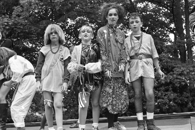 Punk rock was the theme for these children dressed in fancy dress for Lytham Club Day