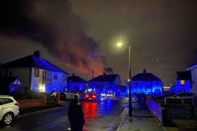 A “number of JCBs” went up in flames went up in flames on a car park in Cleveleys