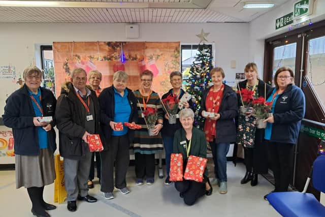 Delivering gifts to Lytham Hospital