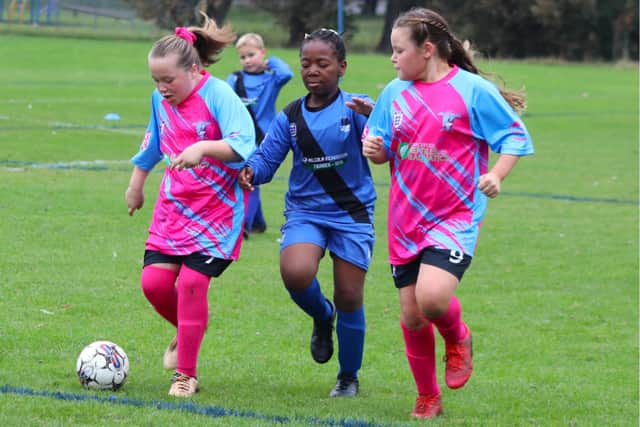FC Rangers took on Layton Junior Pinks last weekend Photo: Karen Tebbutt