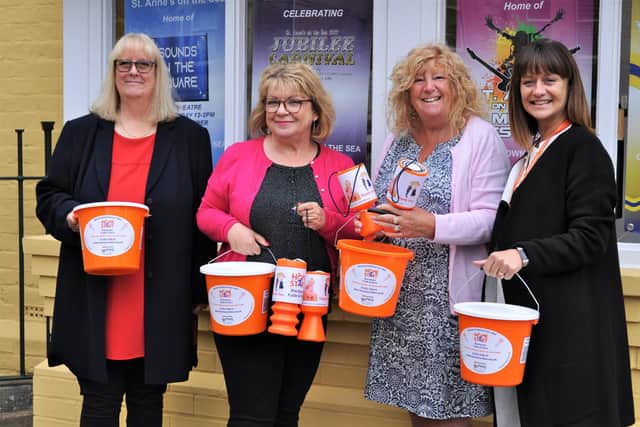 St Annes town mayor Karen Harrison (centre left) and deputy mayor Cheryl Little (centre right) with Home-Start Blackpool Fylde and Wyre chief executive Pat Naylor (left) and the charity's corporate and community fundraising manager Dona Kirkham.