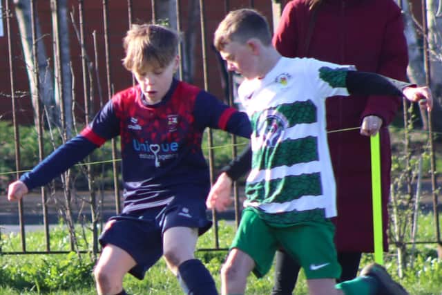 Foxhall JFC and Fylde Coast Soccer Figo’s met at Fishers Field in the B&DYFL Photo: Karen Tebbutt
