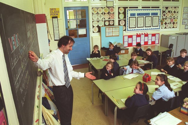 Neil Hodgkins - headteacher at Devonshire Junior School in 1997