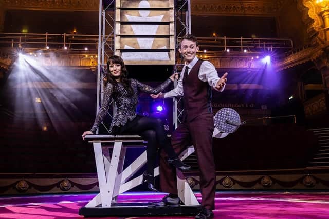 Magician Michael Jordan from High Jinx  with wife Tamsyn at Blackpool Tower