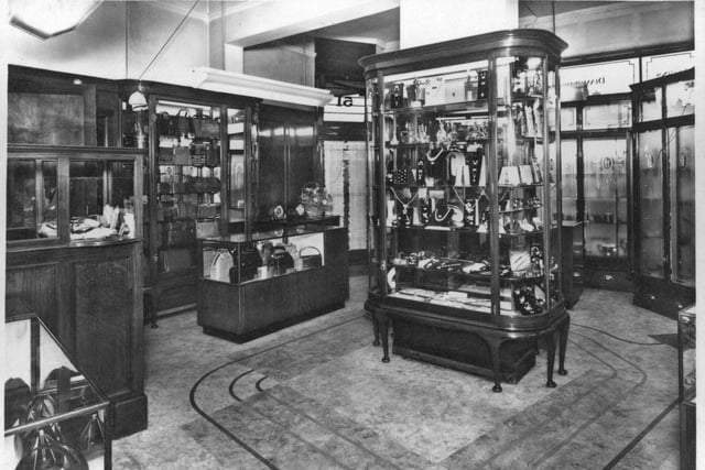 An early photo inside the jewellers