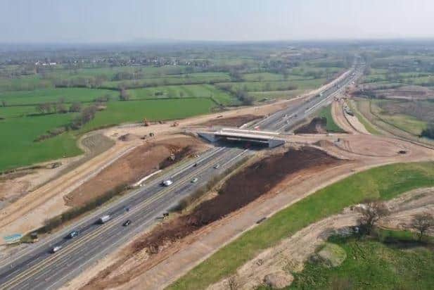 The M55 will close for three nights as work continues on the Preston Western Distributor Road project (Credit: National Highways)