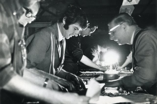 Deadlines to meet and a paper to get out - nothing stopped these Blackpool Evening Gazette typesetters as they worked on the stone by lamp light during the power cuts in 1972