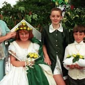 Tracey Smithey is crowned as rose queen at Marton Methodist Church, 1997