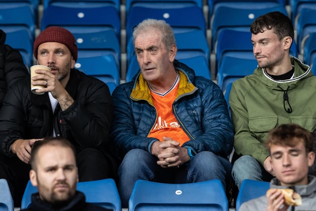 Blackpool supporters made the trip to the Kassam Stadium for the game against Oxford United.