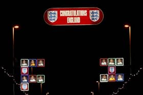 New illuminations have been installed in Blackpool to celebrate England's historic Euro 2022 win on July 31, 2022