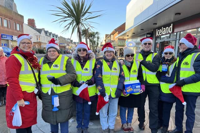 Volunteers out in Cleveleys during the Christmas season