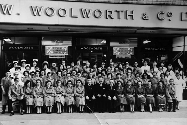 Staff at the Talbot Road store in 1960. Photo courtesy of Maureen Hoyland who was a Woolworths supervisor
