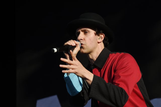 Paul Smith, frontman of Maximo Park performs on stage