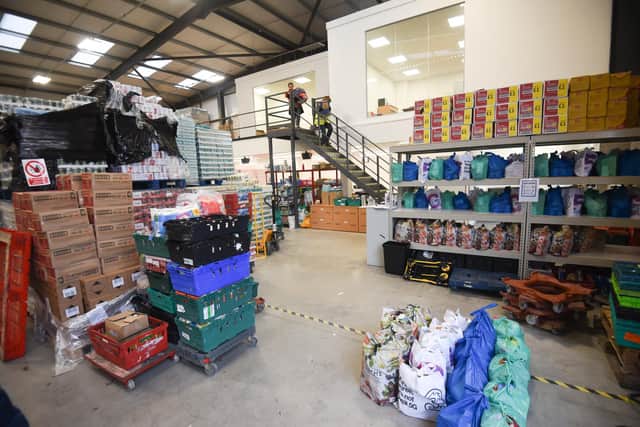 Blackpool Food Bank started at Neil Reid's home but after a move to Dickson Road is now based in much bigger premises at Whitehills Business Park.