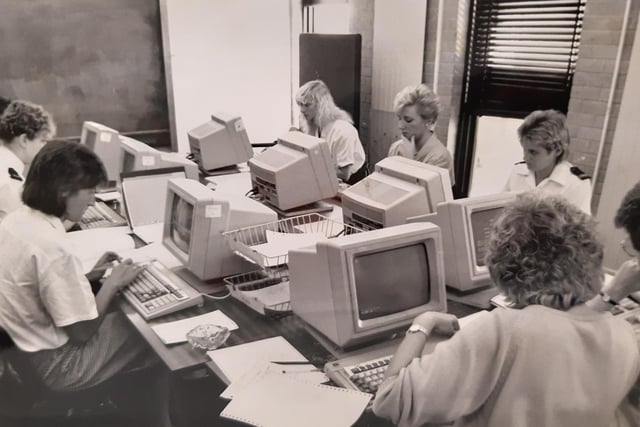 The control centre at Blackpool Police Station in the early 1990s