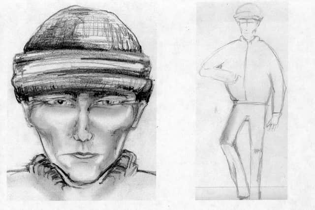 An artist's impression of the suspect