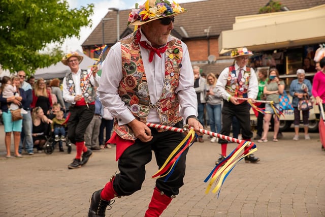 Morris dancers provided a colourful and entertaining spectacle for visitors to the Festival