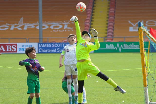 Action from the U8 match featuring BJFF Spartans and St Annes Blacks Picture: Karen Tebbutt