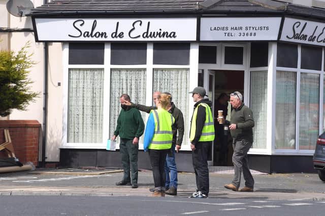 Scenes for the hairdressers are being filmed at Salon K, at the corner of Empress Drive and Holmfield Road in North Shore, which has been renamed Salon de Edwina for the Documentary Now! episode