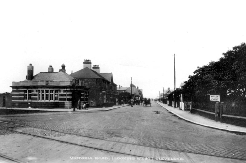 Looking along Victoria Road West from the square to the sea. The trees on the right shaded the Winnifield tea rooms