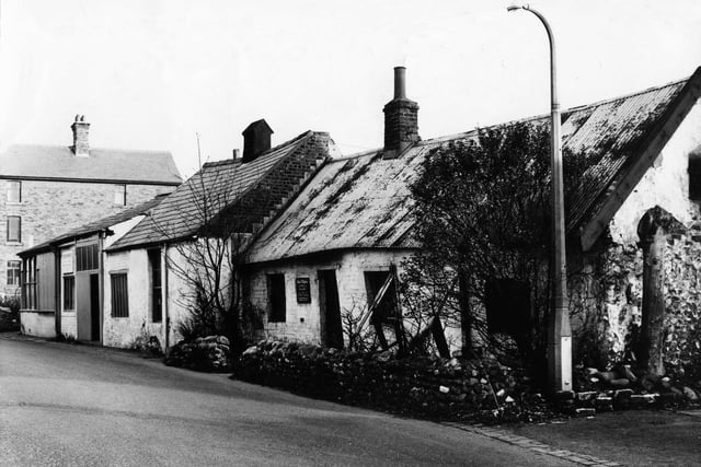 A picture taken in1967 of The Smithy and old cottages whcih once stood in All Hallows Road, Bispham Village