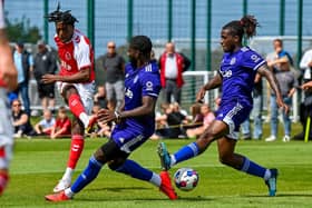 Promise Omochere netted in Fleetwood Town's midweek friendly against FC Halifax Town Picture: Adam Gee