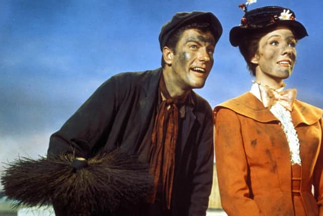 Dick Van Dyke and Julie Andrews in Marry Poppins. Glynis Johns played mother