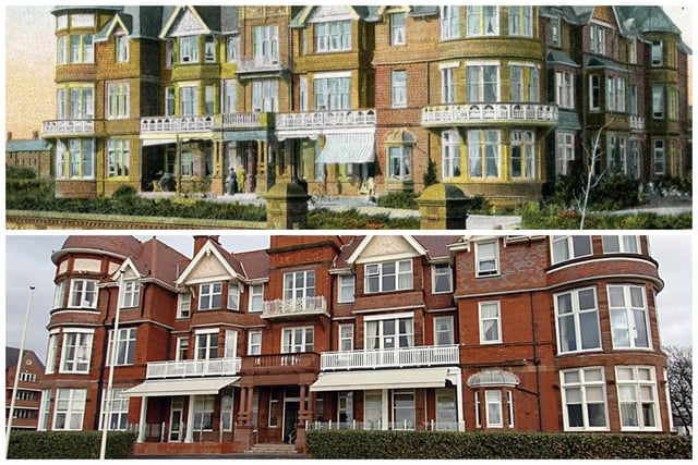 The Grand Hotel in St Annes was built in 1897 F W Catterall for Mrs Rose Holloway who ran it as what was known locally as 'The Golfers Hotel'. It was among the sand dunes in those days and was an isolated spot but its proximity to the golf club made perfect business sense