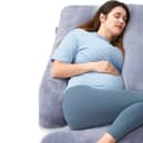 Momcozy U Shaped Pillow - the perfect body conforming huggable pillow for throughout maternity or everyday life.