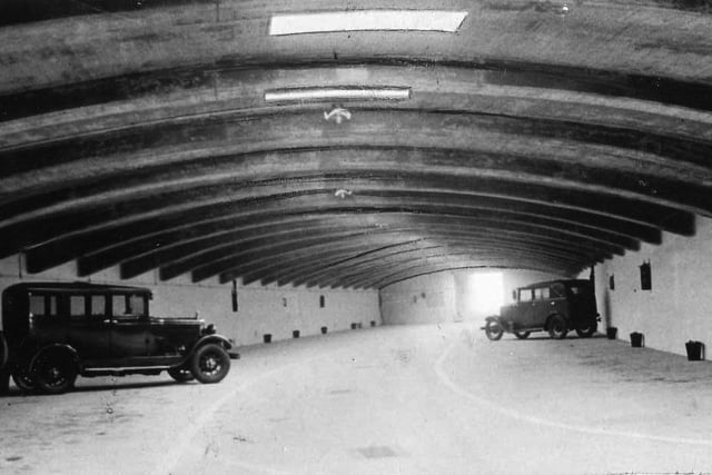 The underground car park at Little Bispham in the 1930s. It is still there but is definitely a lost car park for the public to use