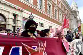 Gaza protest at BAE.