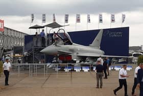 The Eurofighter on display