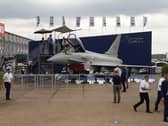 The Eurofighter on display
