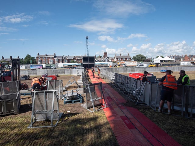 These were the scenes as Lytham Festival geared up for its first night.