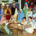 Junior pupils from Claremont Primary School, Blackpool, perform their nativity, 1997