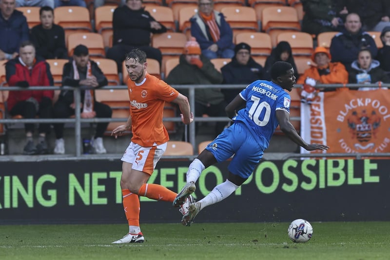 It was a hit and miss afternoon for Matthew Pennington. 
The defender was at fault for the penalty, with a trip on Mason-Clark, while he was also at fault with some loose passes. 
There were also positives- including some key defensive contributions.