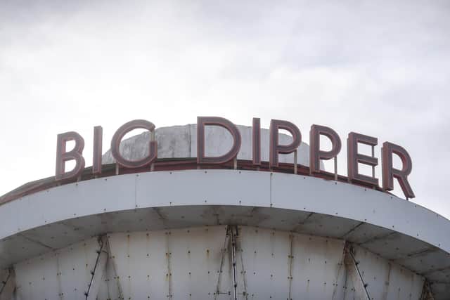 The Big Dipper  at Blackpool Pleasure Beach celebrates its 100th birthday this year. It is currently being refurbished for the big anniversary .