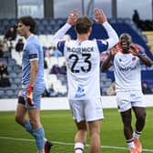 Luke McCormick and Cedric Main celebrate (photo: Steve McLellan)