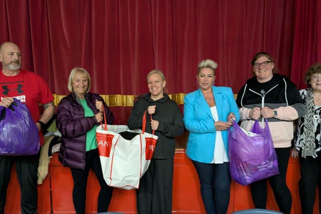 Members donating their bags