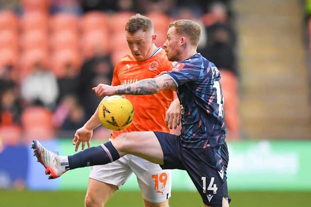 Shayne Lavery typified Blackpool's display with a tireless performance