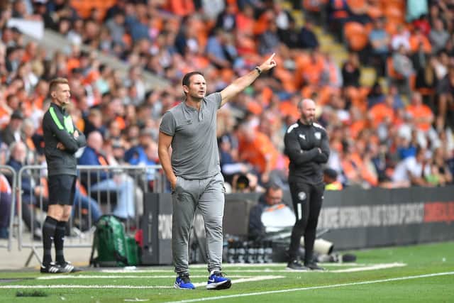 Lampard barks out orders from the Bloomfield Road touchline