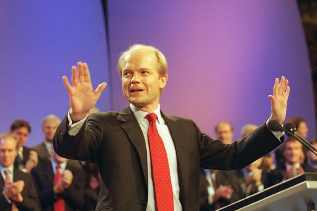 Tory Party leader William Hague, addresses the 1997 party conference