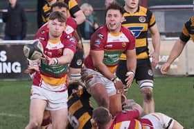 Ben Gould (left) scored two tries in Fylde's weekend defeat  Picture: CHRIS FARROW/FYLDE RFC