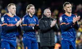 Blackpool's manager Michael Appleton (2nd right) applauds his side's travelling supporters at the end of the match 

The EFL Sky Bet Championship - Watford v Blackpool - Saturday 14th January 2023 - Vicarage Road - Watford