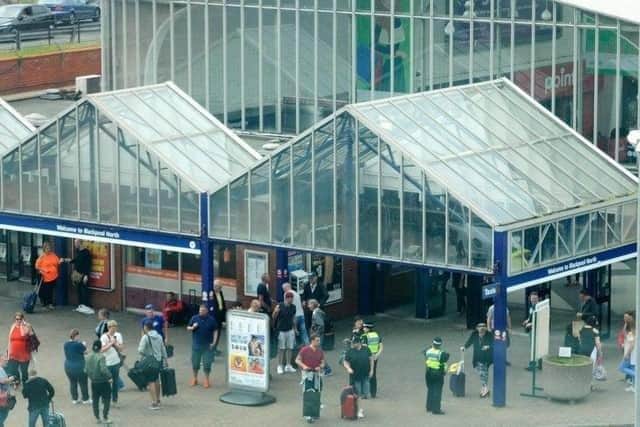 A police officer was assaulted during an incident at Blackpool North train station