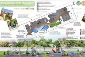 The approved design for the new look play area at Blackpool Road North Playing Fields, St Annes. Picture: Fylde Council.