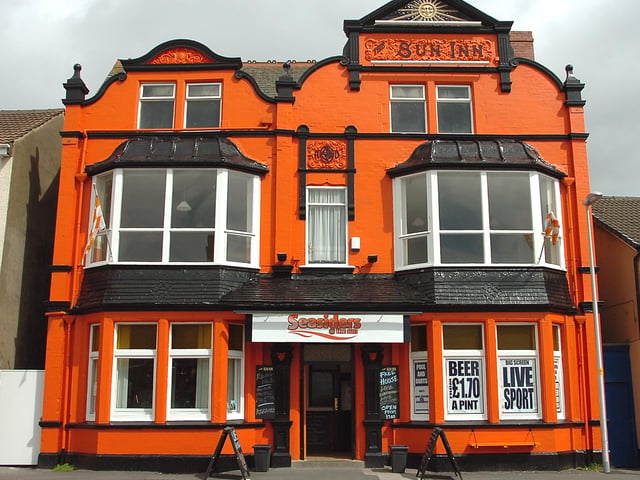 The Sun Inn, Bolton Street, Blackpool was mentioned time and time again. Here it is painted Tangerine in support of Blackpool FC