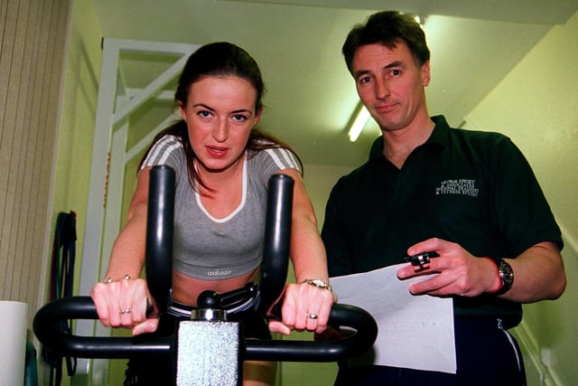 Sarah Crabtree at the George Jowsey Gym on Ecclesall Road in 1998.